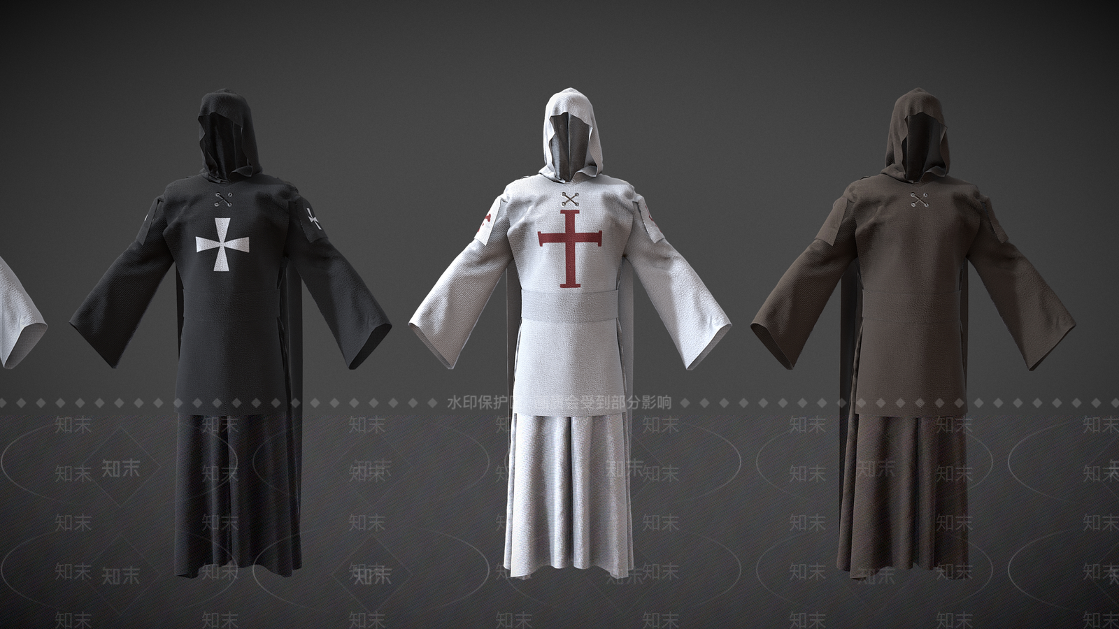 牧师长袍3D模型下载【ID:1161724244】
