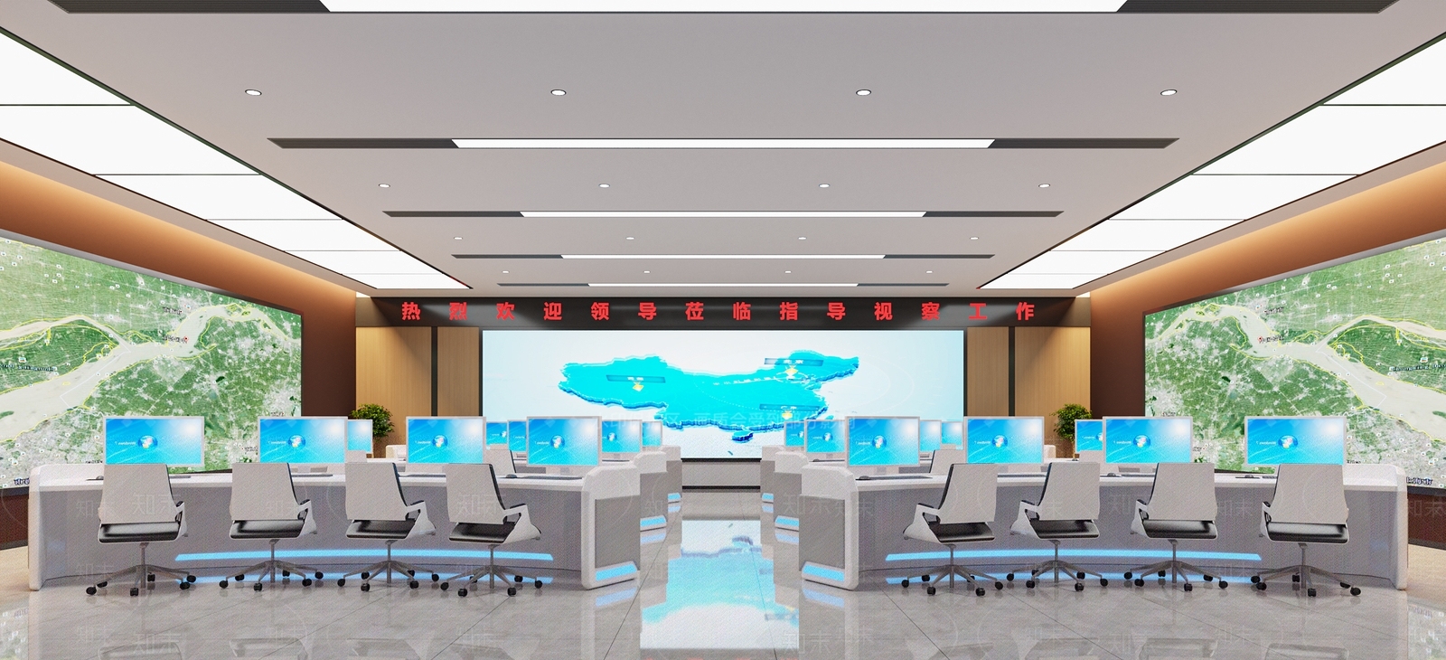 现代指挥控制室3D模型下载【ID:1161727197】