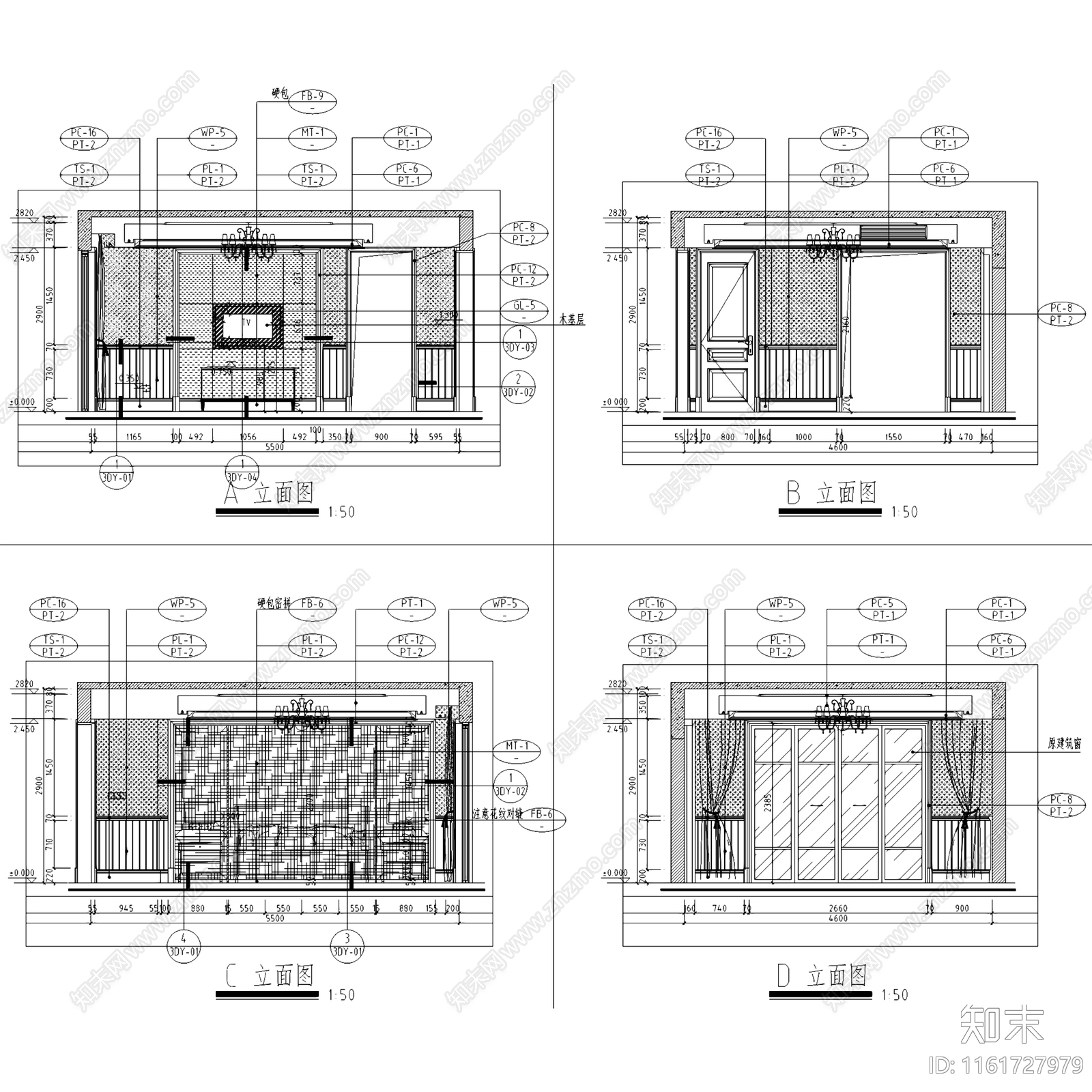 简欧北欧保利成都联排端头三层别墅室内家装cad施工图下载【ID:1161727979】