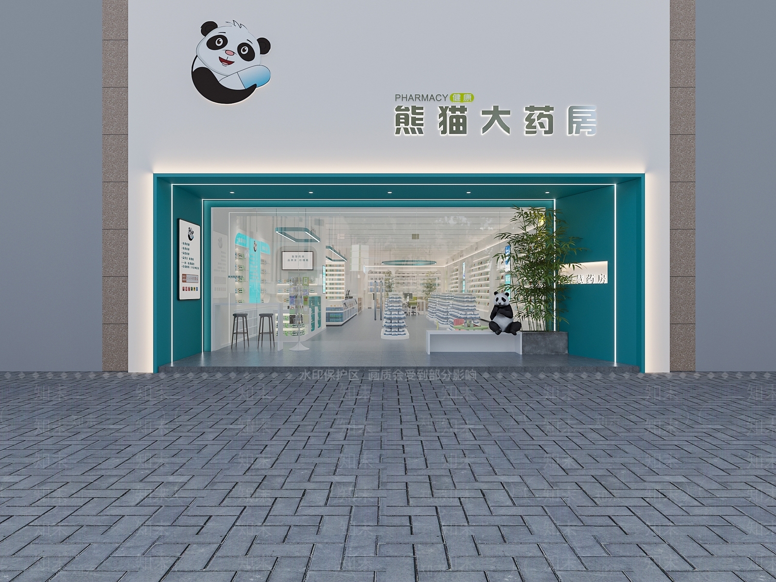 现代药店3D模型下载【ID:1161727843】