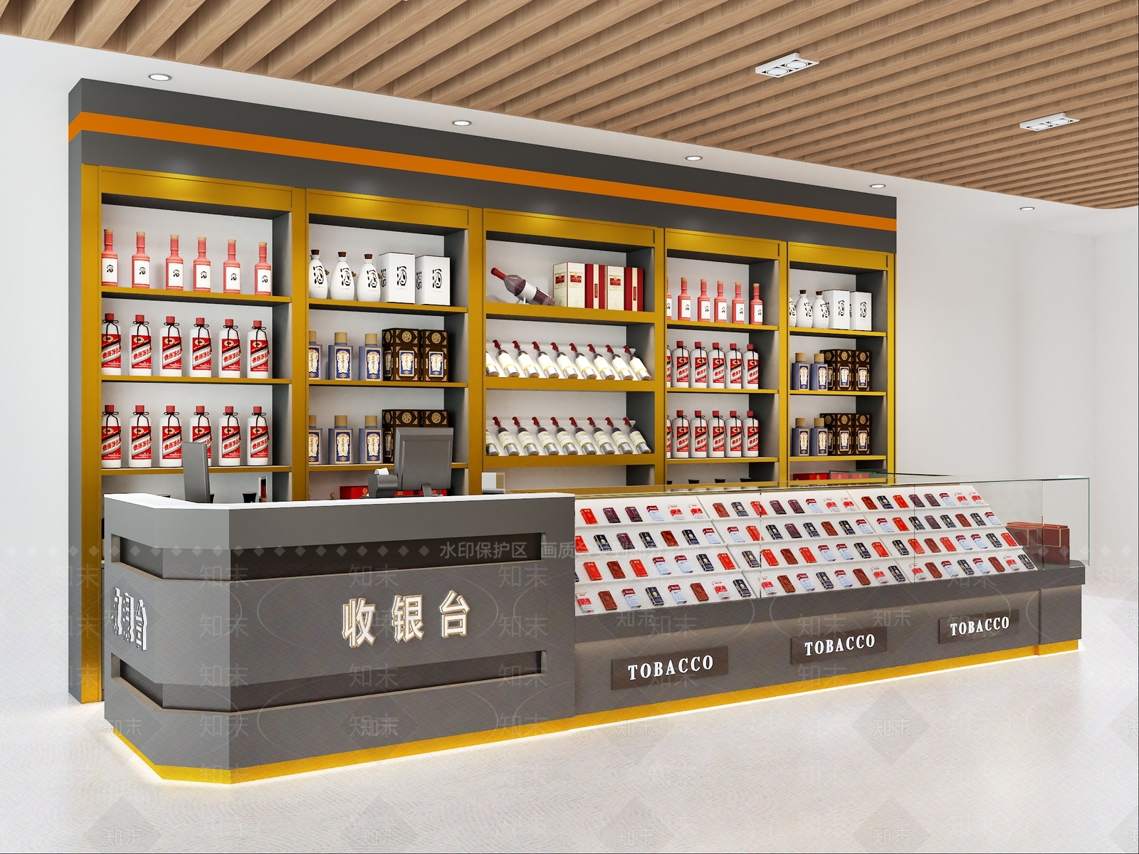 现代烟酒柜源文件3D模型下载【ID:1161730478】