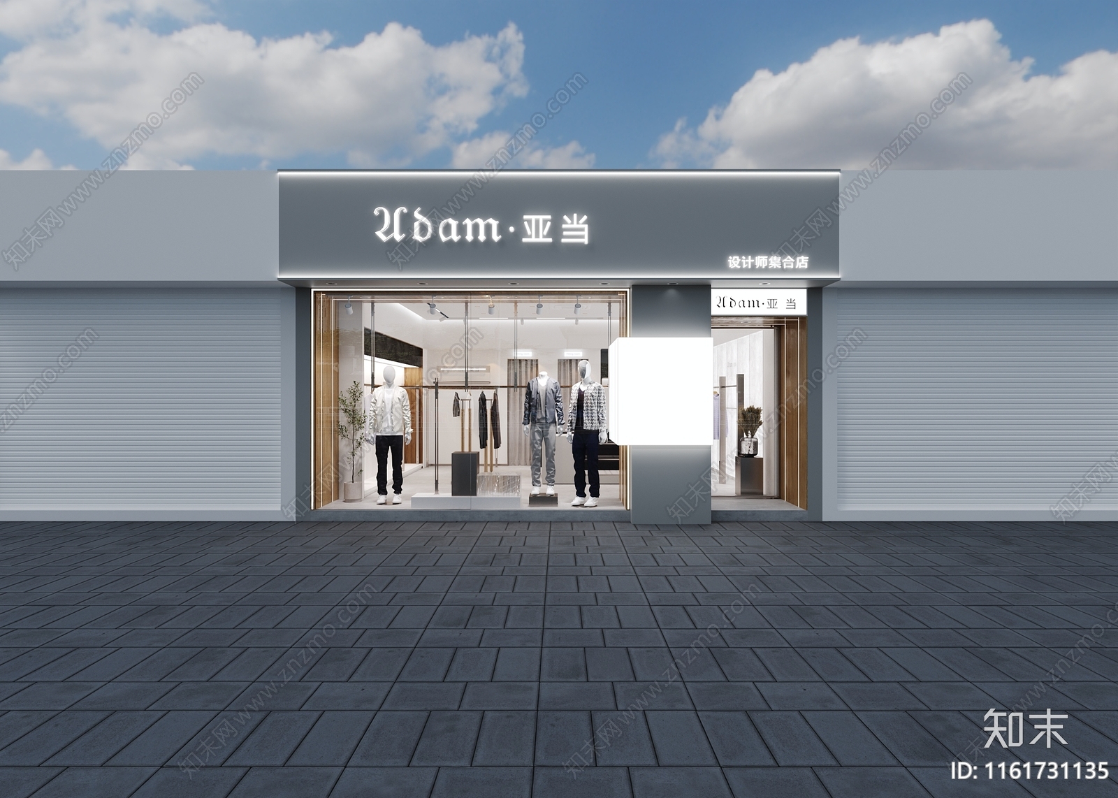 现代男装店3D模型下载【ID:1161731135】