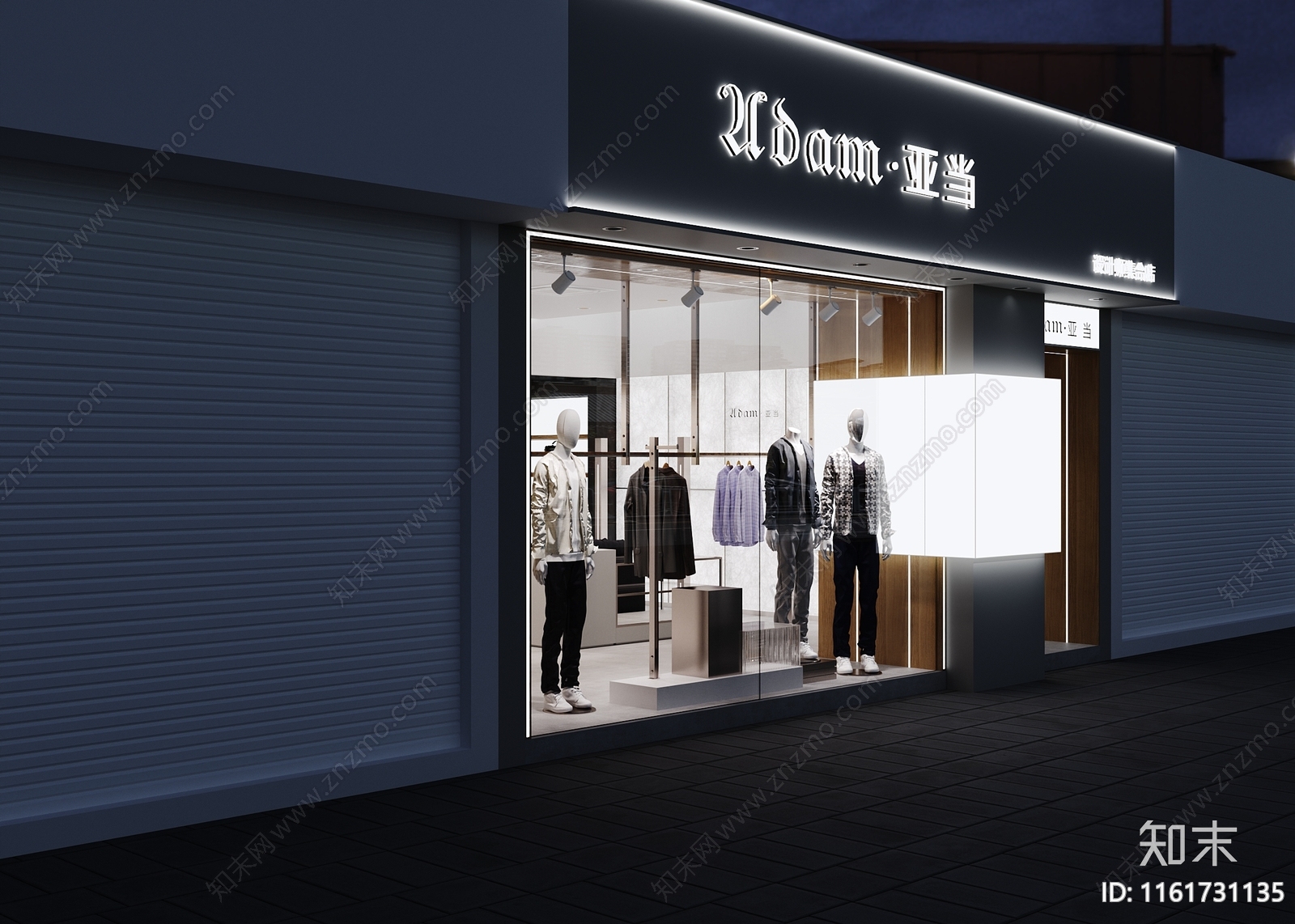 现代男装店3D模型下载【ID:1161731135】