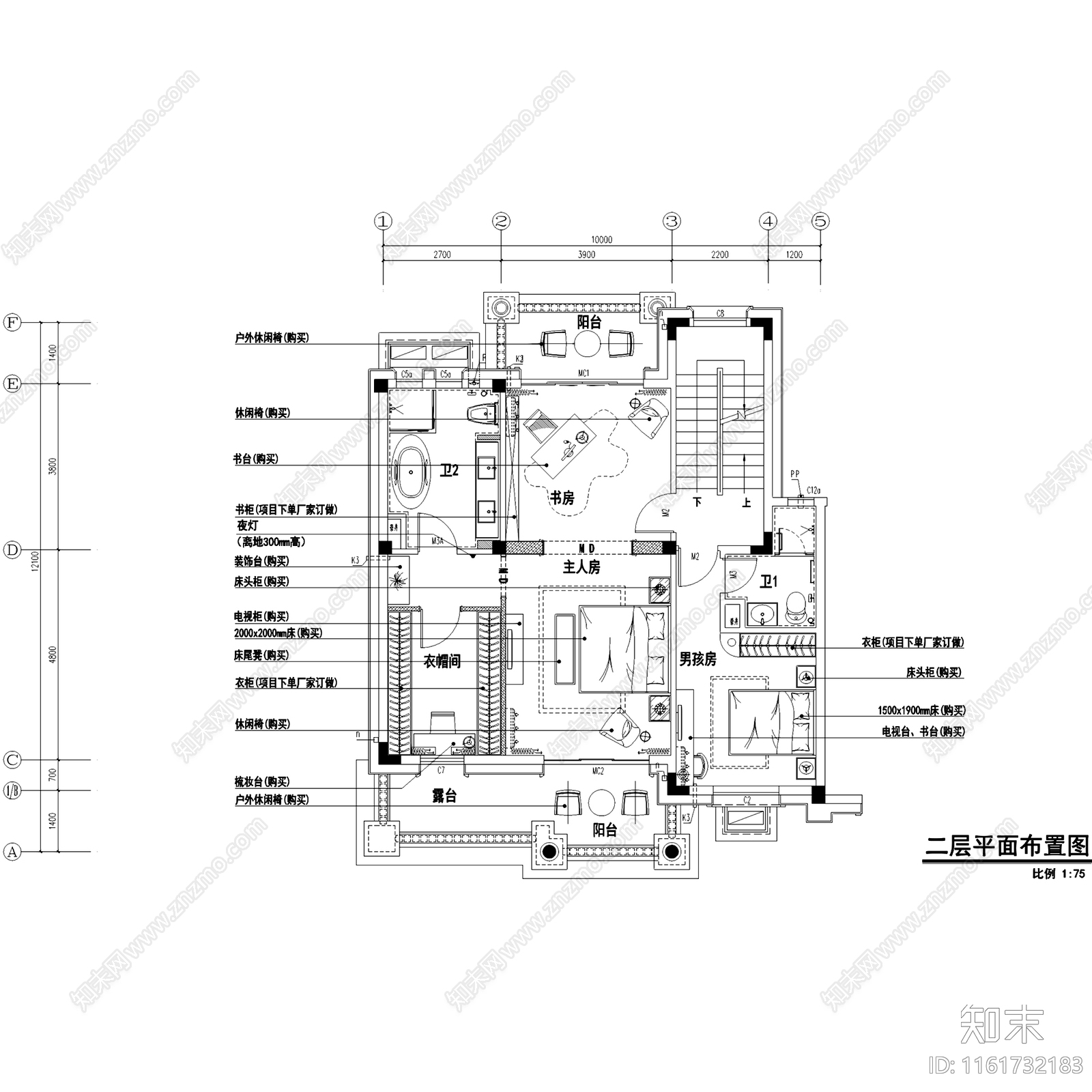 简欧欧式BJ260三层别墅室内家装cad施工图下载【ID:1161732183】