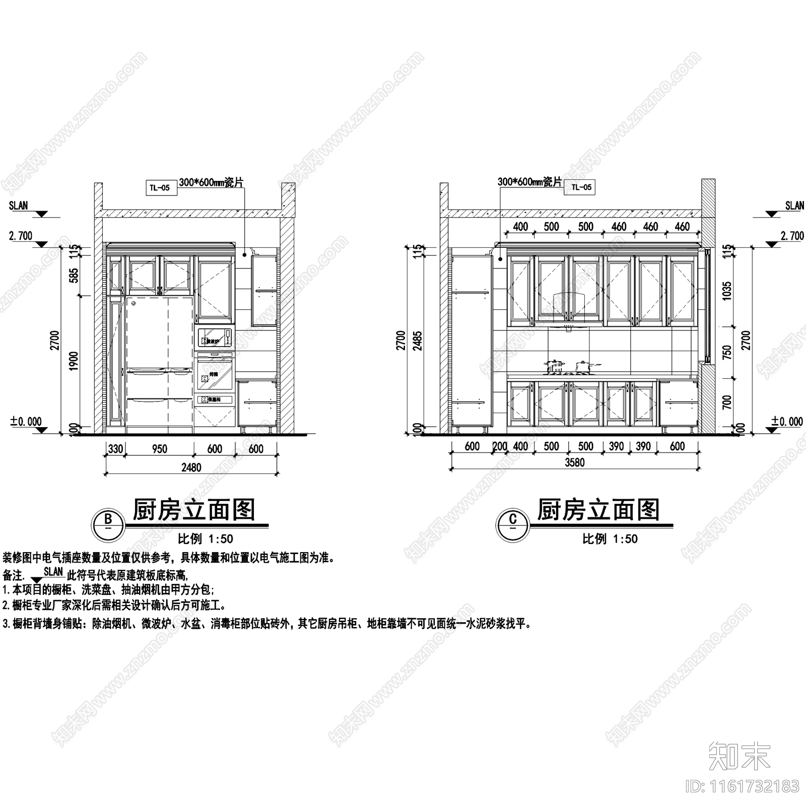 简欧欧式BJ260三层别墅室内家装cad施工图下载【ID:1161732183】