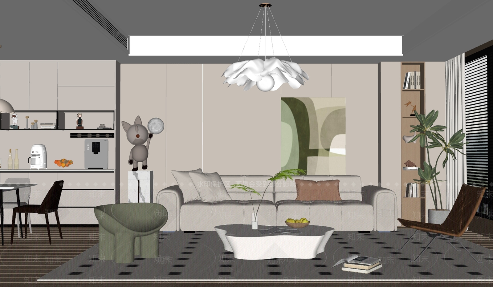 抽象装饰画挂画SU模型下载【ID:1227580234】