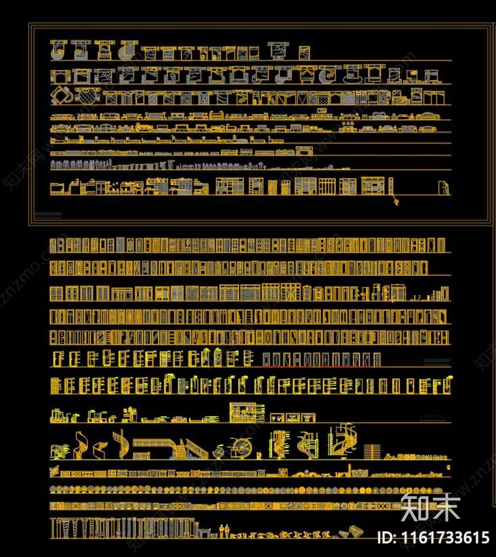 现代家具图库CAD图纸