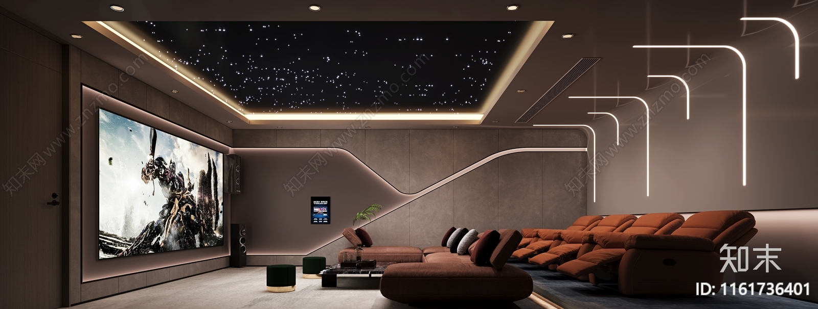 现代影音室3D模型下载【ID:1161736401】