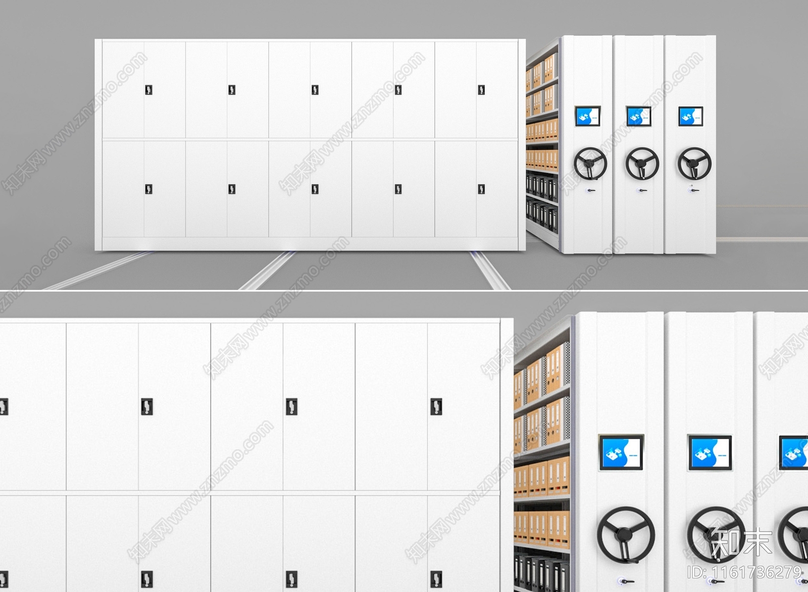 现代可移动文件柜档案柜SU模型下载【ID:1161736279】