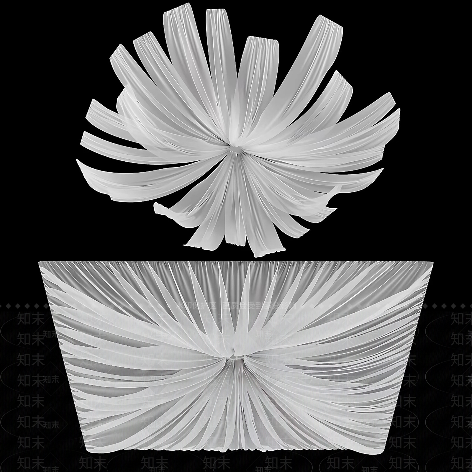 现代天花幕布SU模型下载【ID:1161738352】