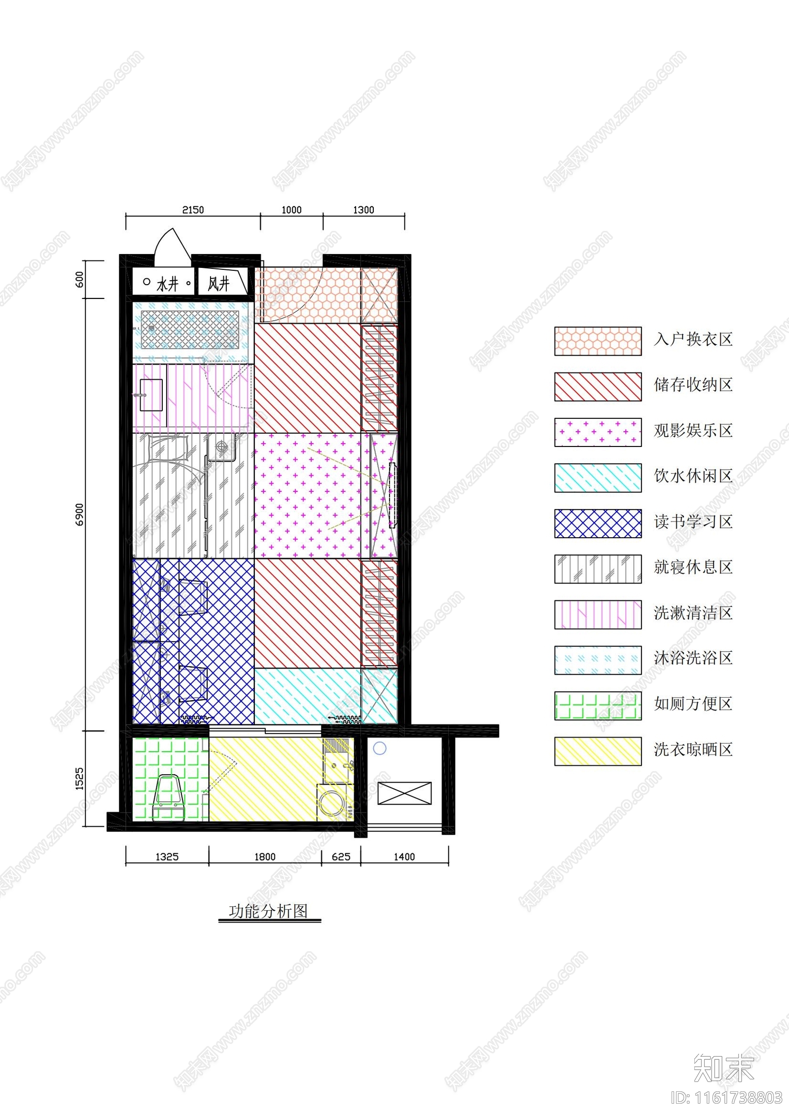 宿舍平立面图施工图下载【ID:1161738803】