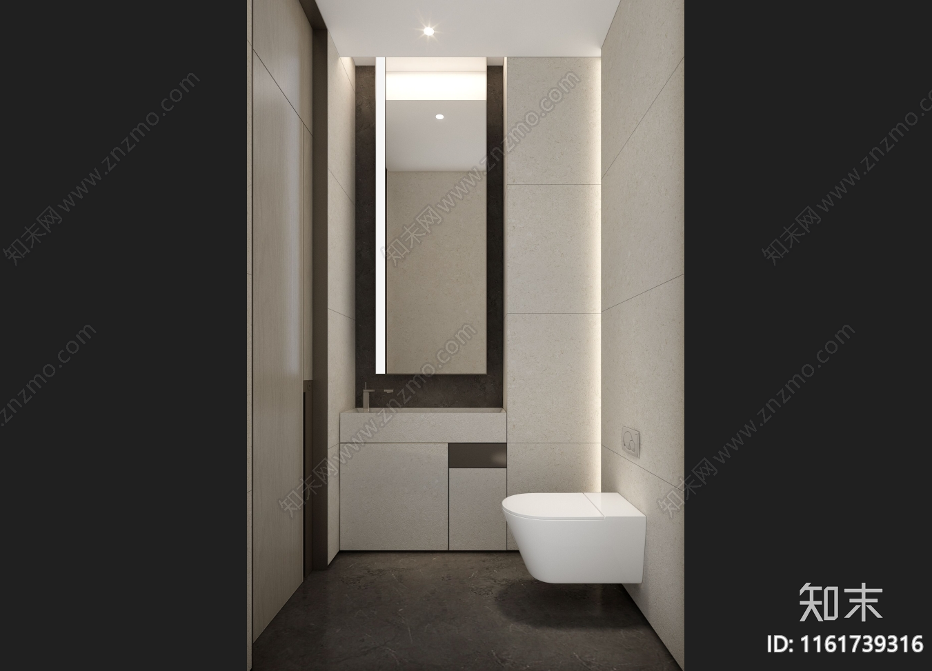 现代售楼处卫生间洗手台节点施工图下载【ID:1161739316】