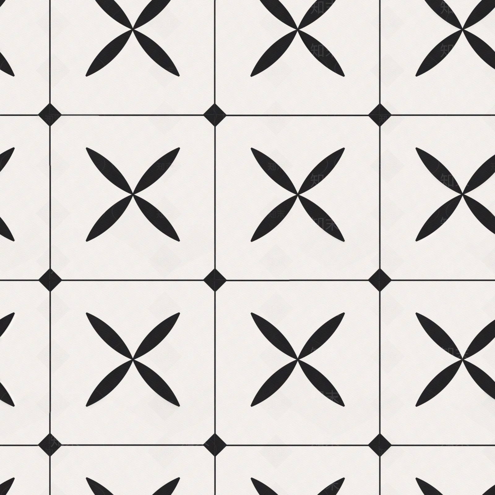 无缝小法中古花砖贴图下载【ID:1161740615】