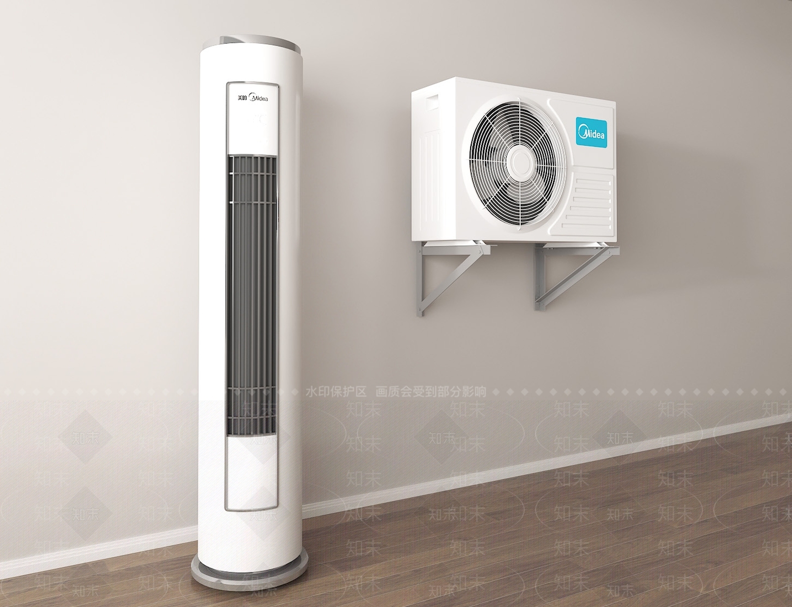 海尔空调外机主机3D模型下载【ID:1161742193】