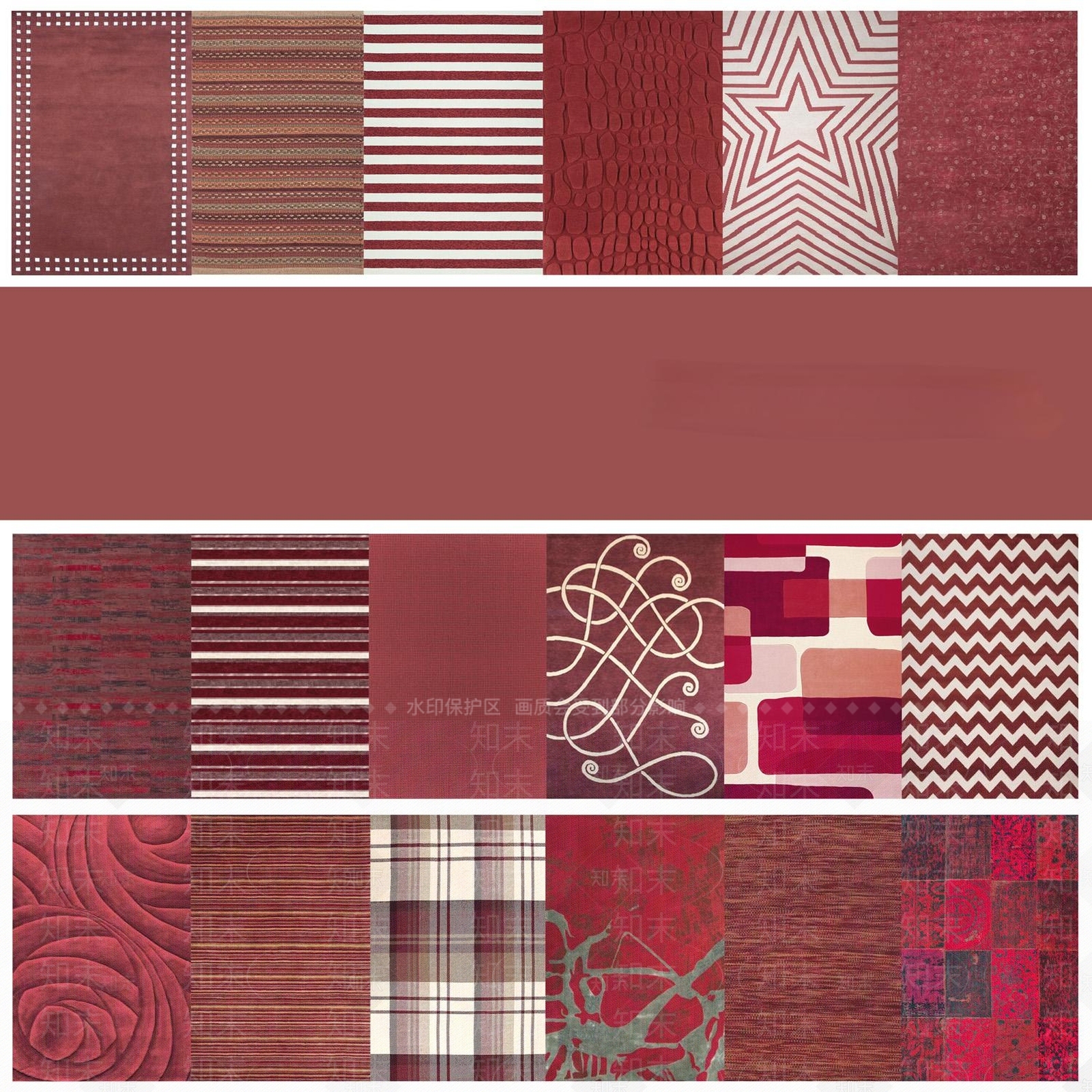 现代红色系方形地毯合集3D模型下载【ID:1161742555】