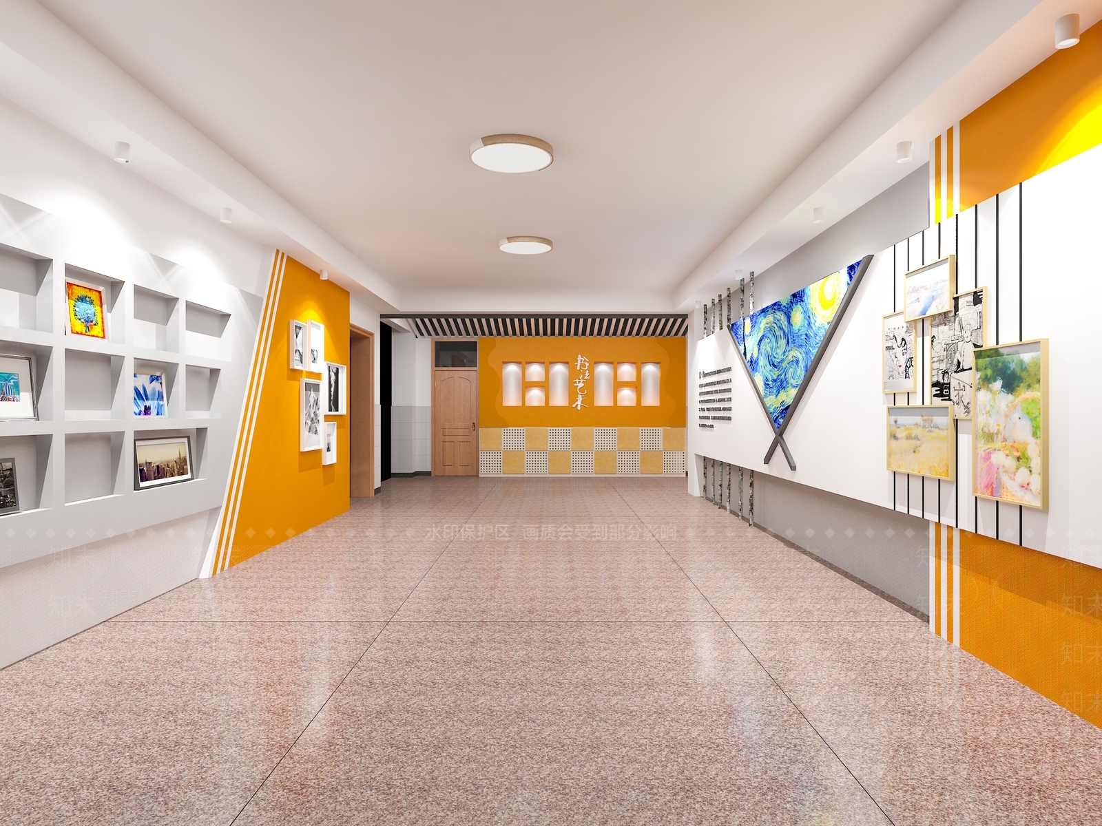 现代学校大厅3D模型下载【ID:1161743015】