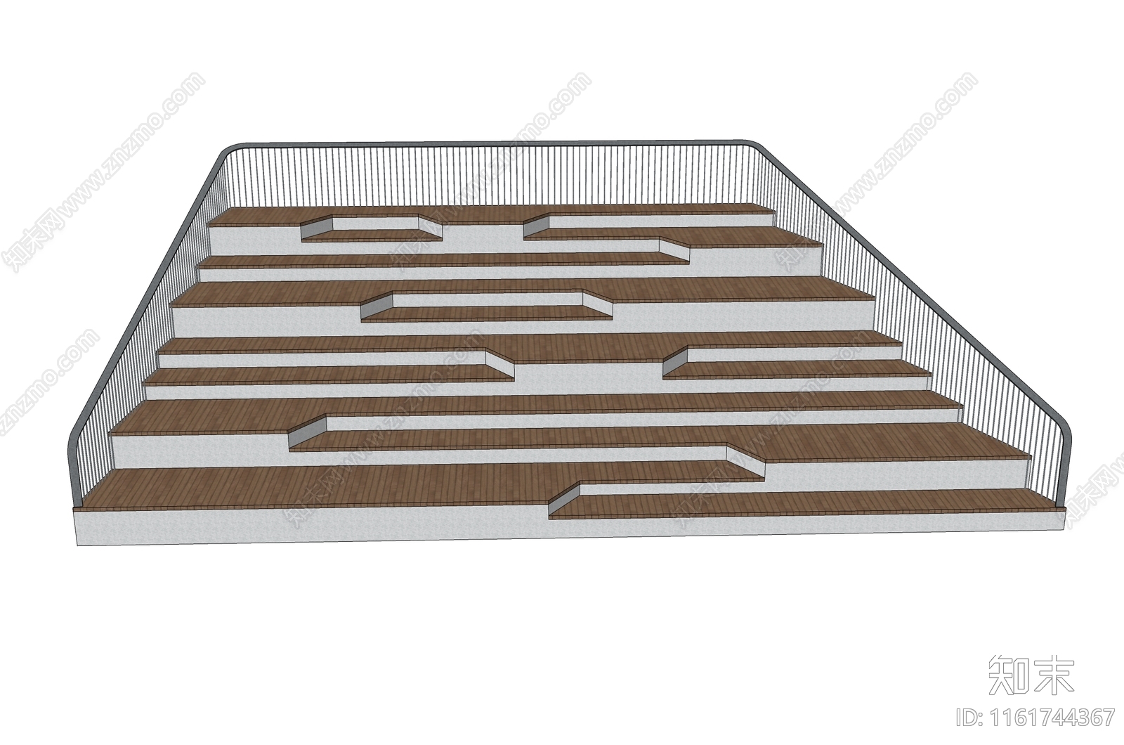 现代阶梯台阶看台SU模型下载【ID:1161744367】