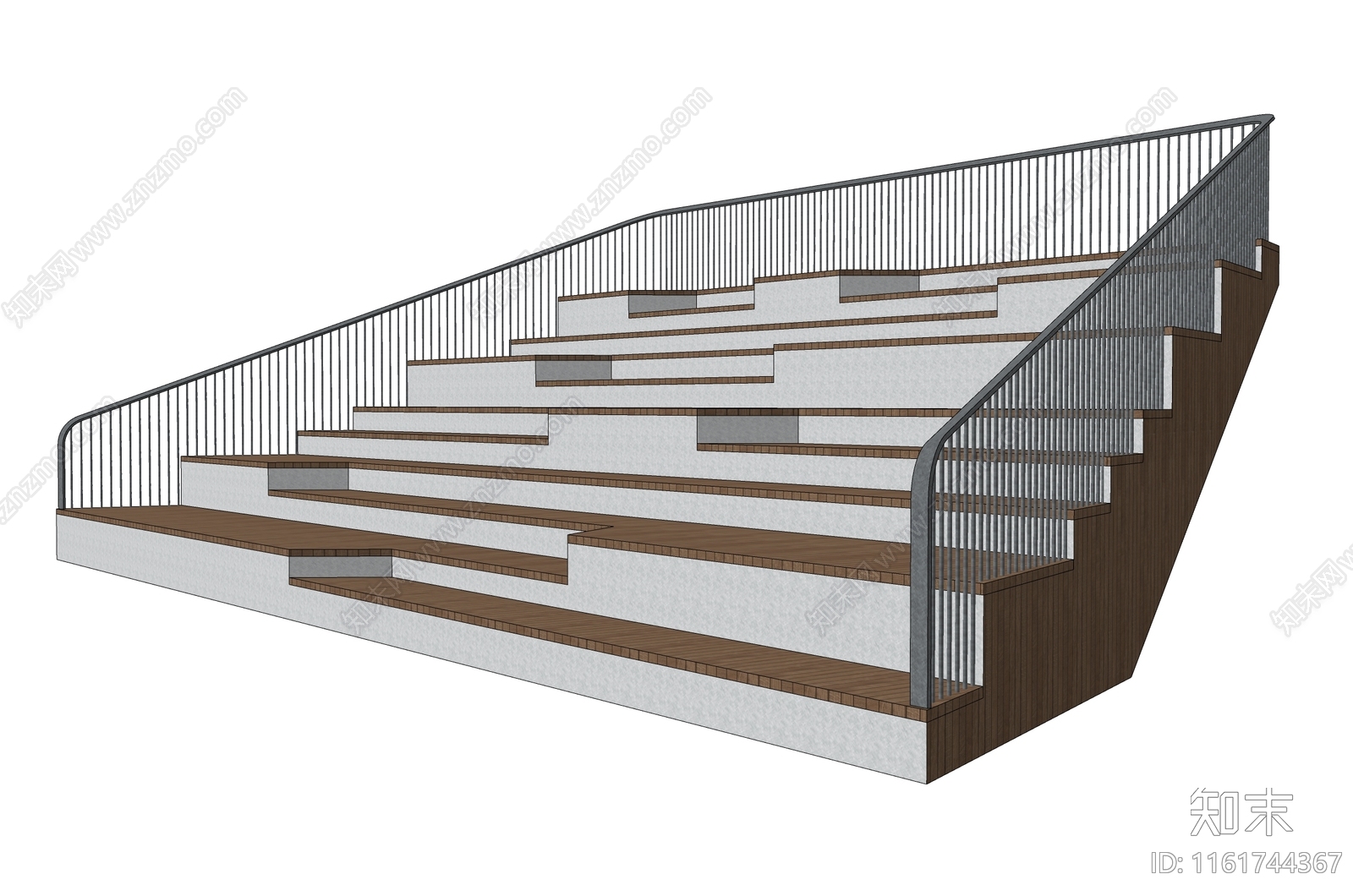 现代阶梯台阶看台SU模型下载【ID:1161744367】