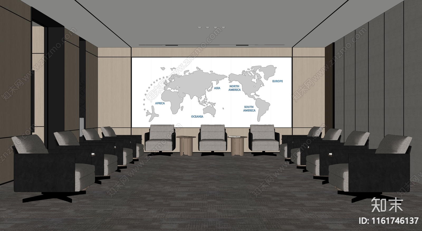 现代接待室会客厅SU模型下载【ID:1161746137】