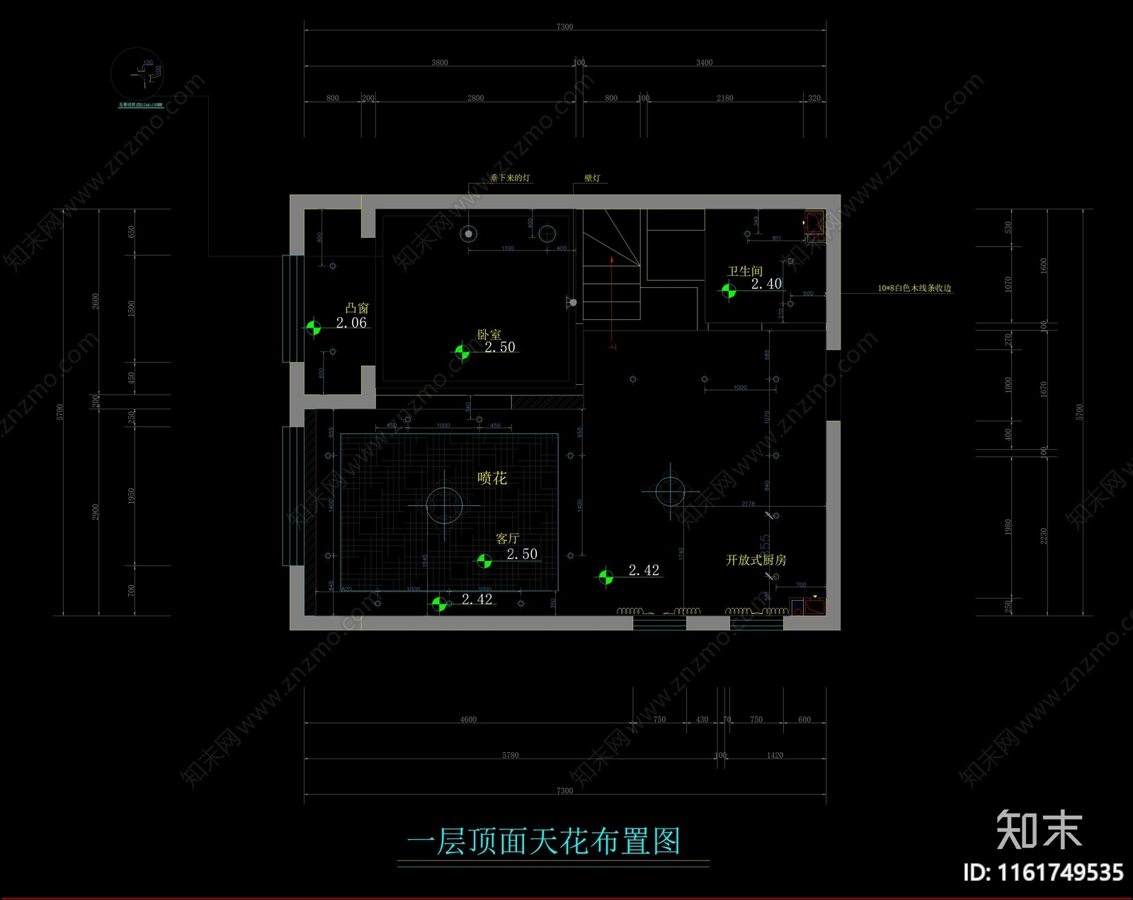 田园法式乡村小型LOFT家装平面图施工图下载【ID:1161749535】