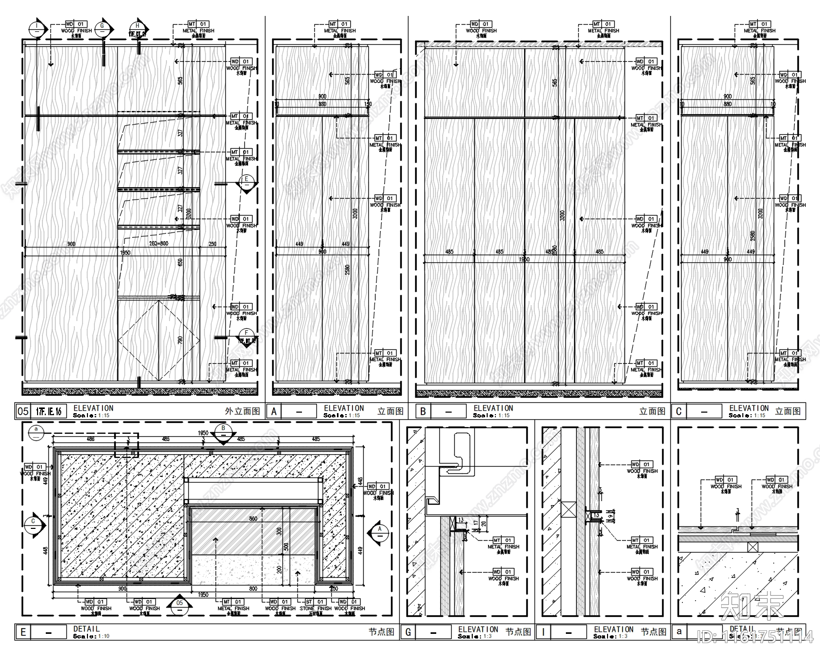 现代办公文印室柜子节点图cad施工图下载【ID:1161751114】