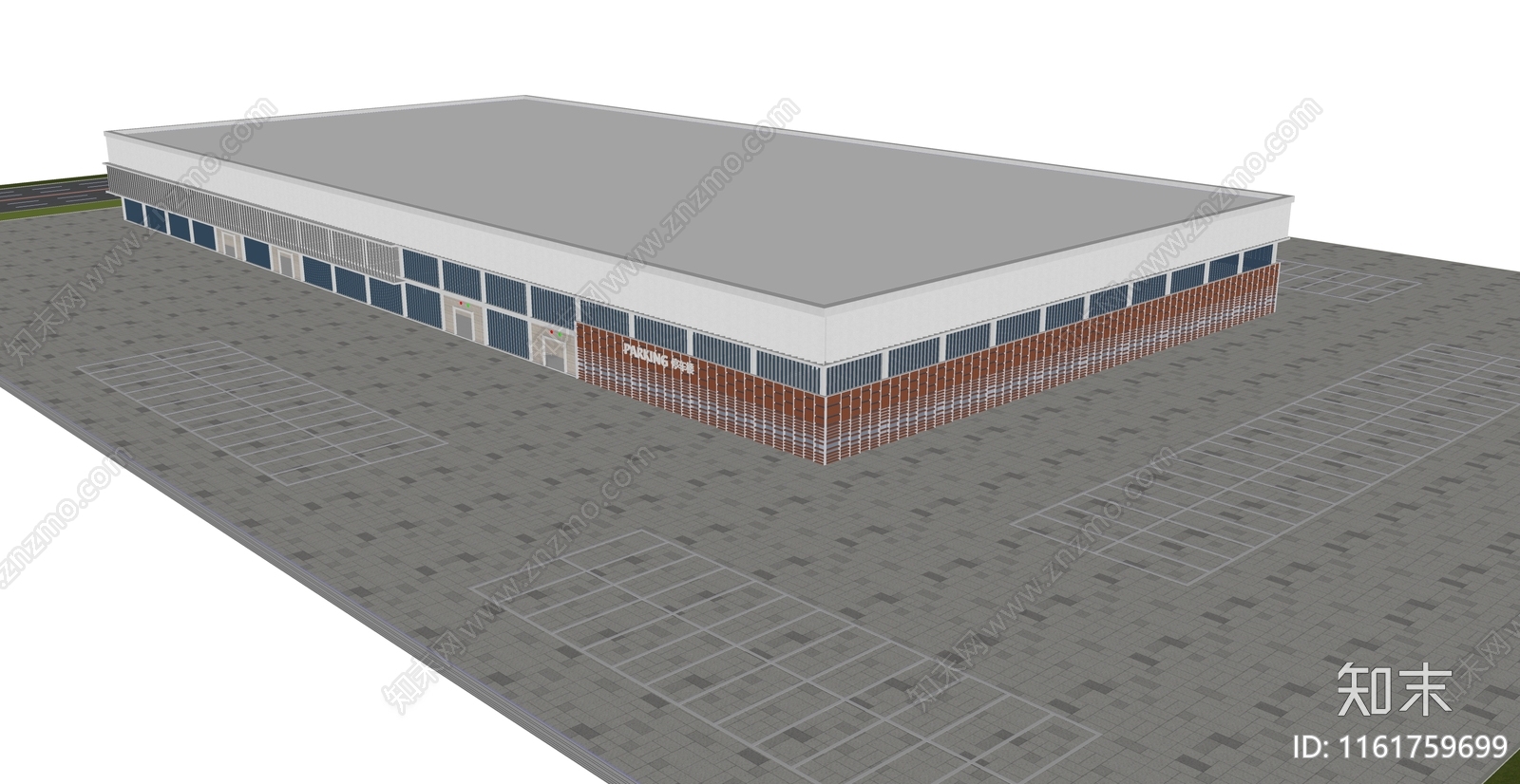 现代风格停车楼SU模型下载【ID:1161759699】