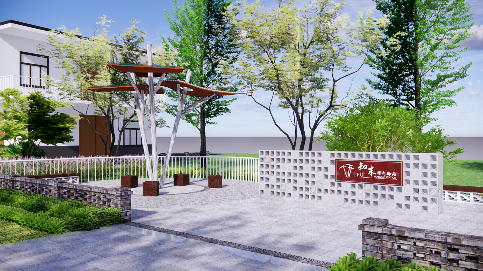 现代公园旅游驿站SU模型下载【ID:1161755372】