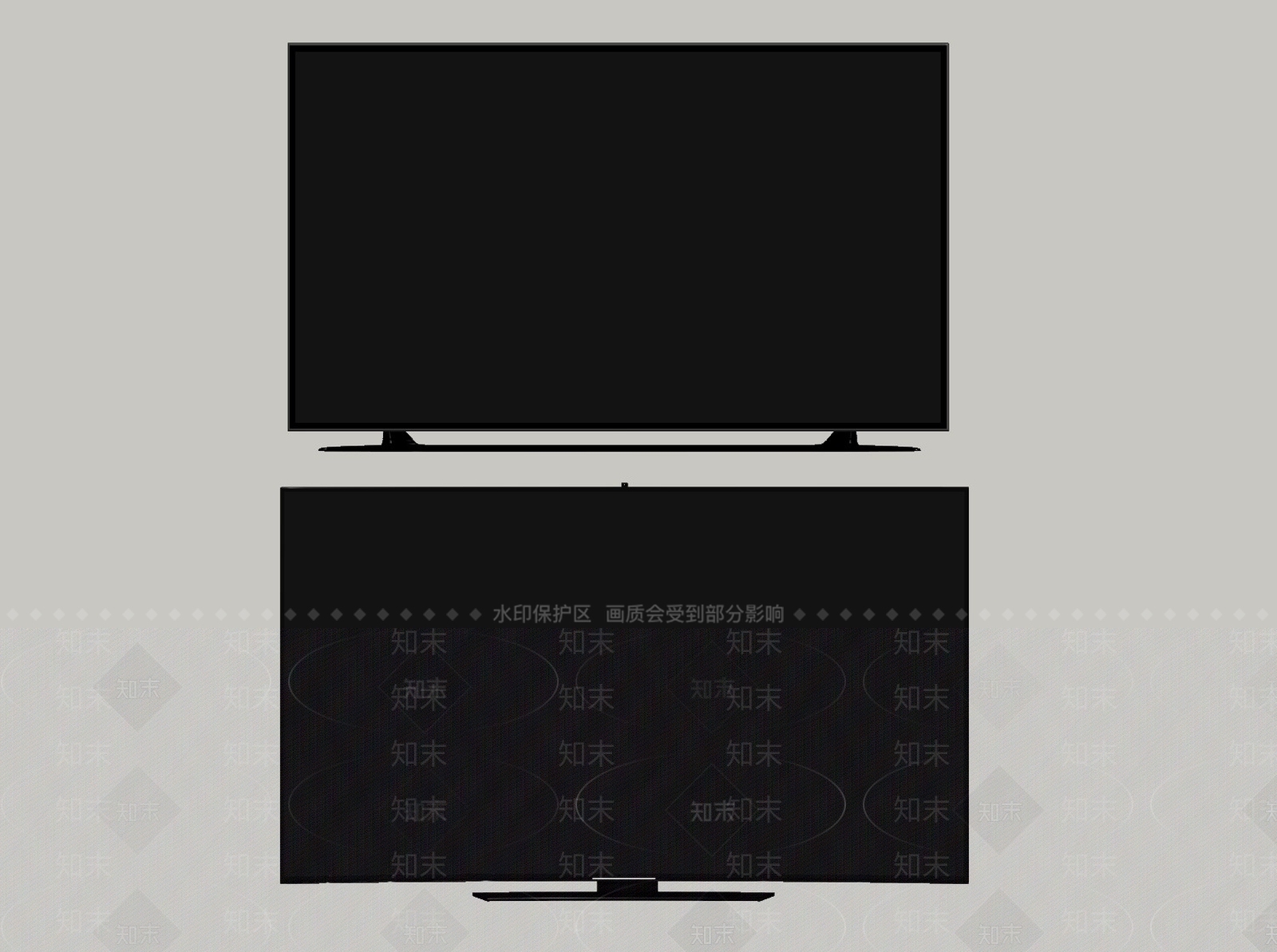 电视SU模型草图