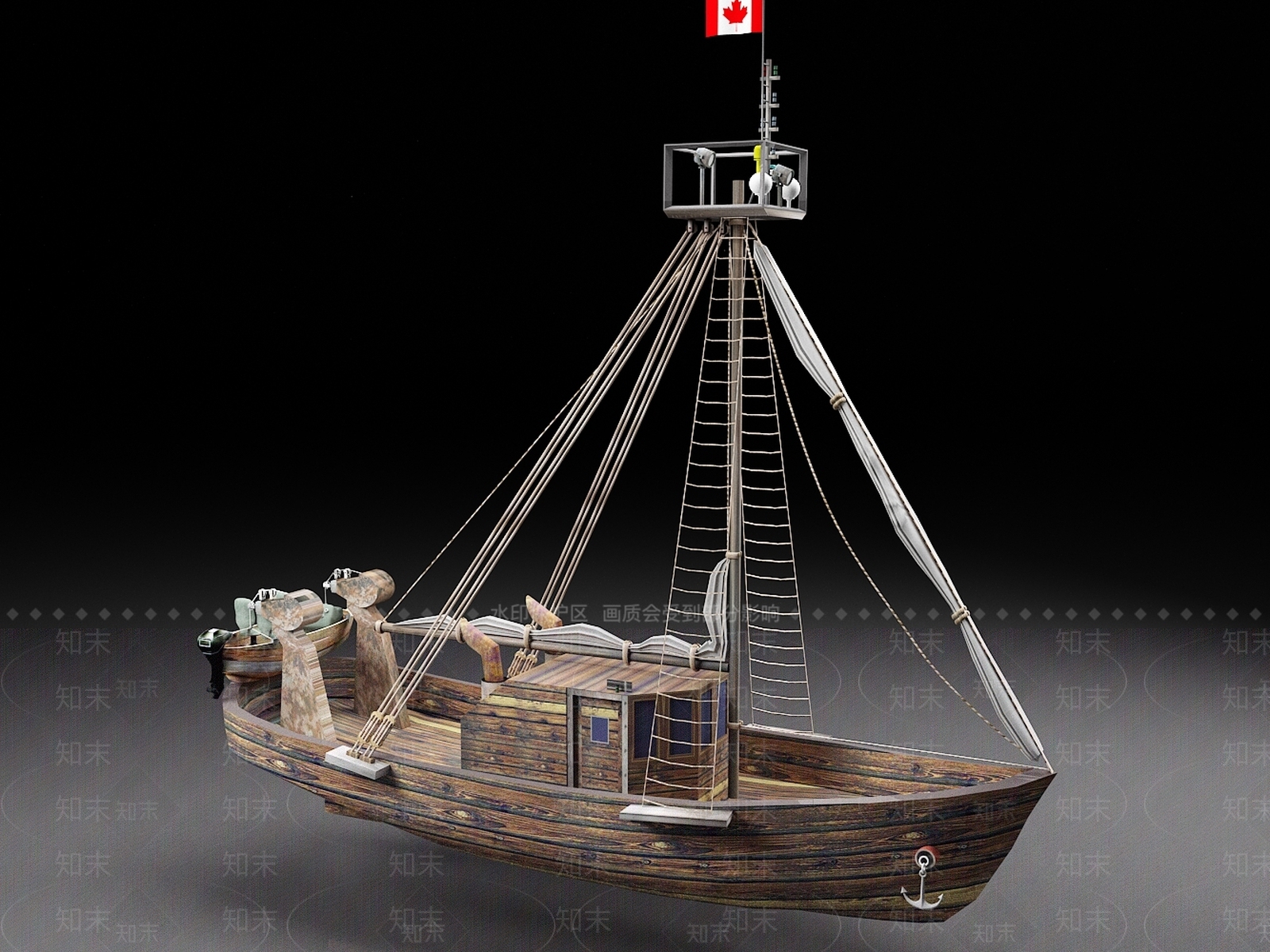 现代木船3D模型下载【ID:1161757076】