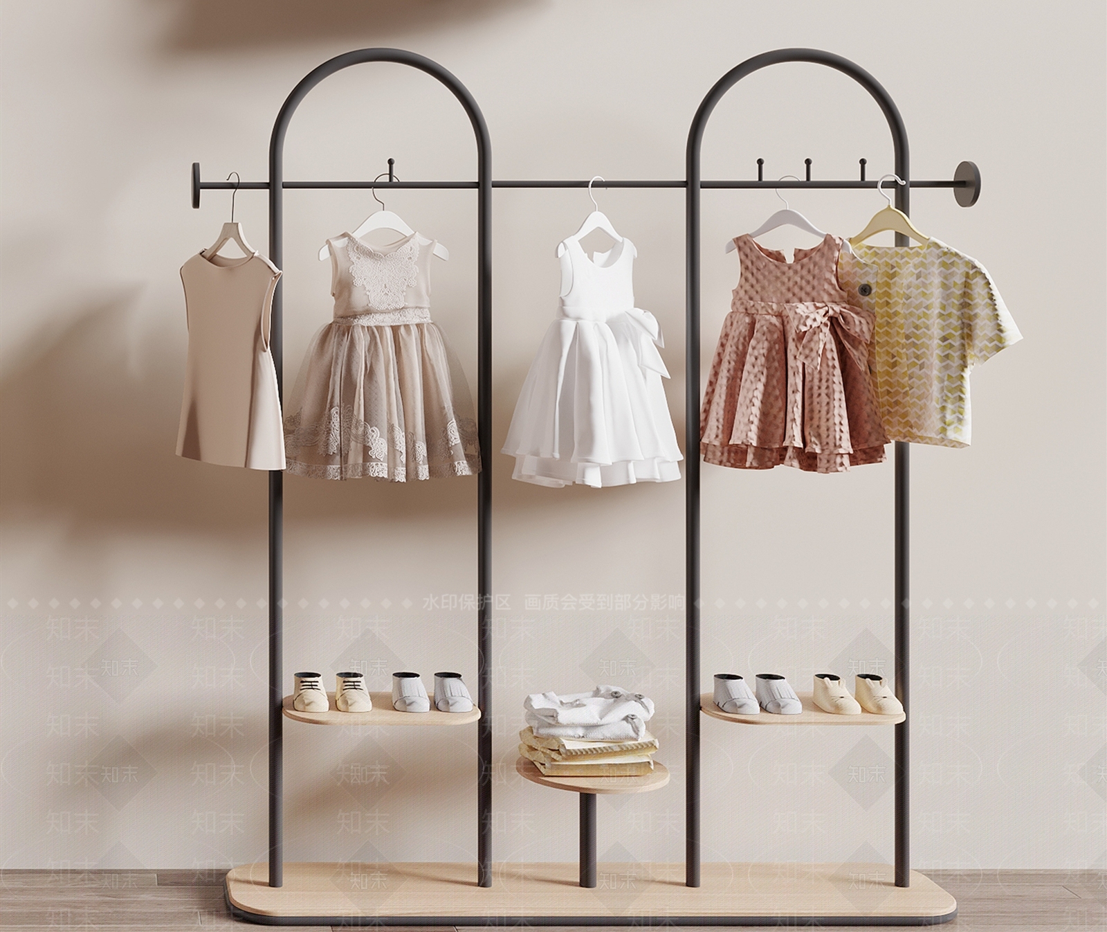 现代儿童衣服3D模型下载【ID:1161759105】