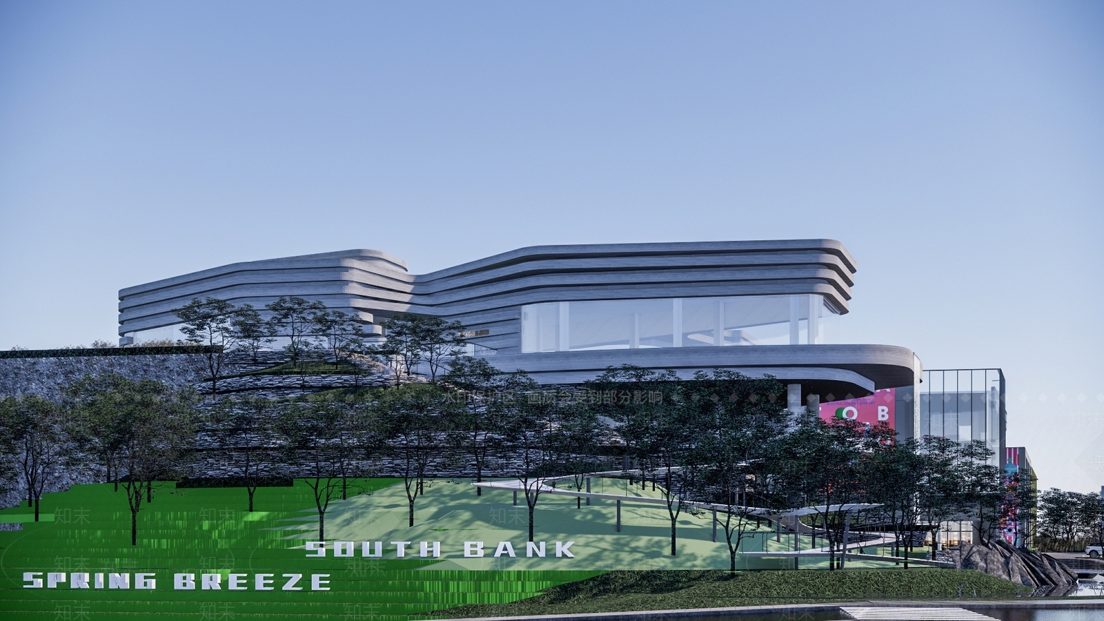 现代商场建筑SU模型下载【ID:1161759462】