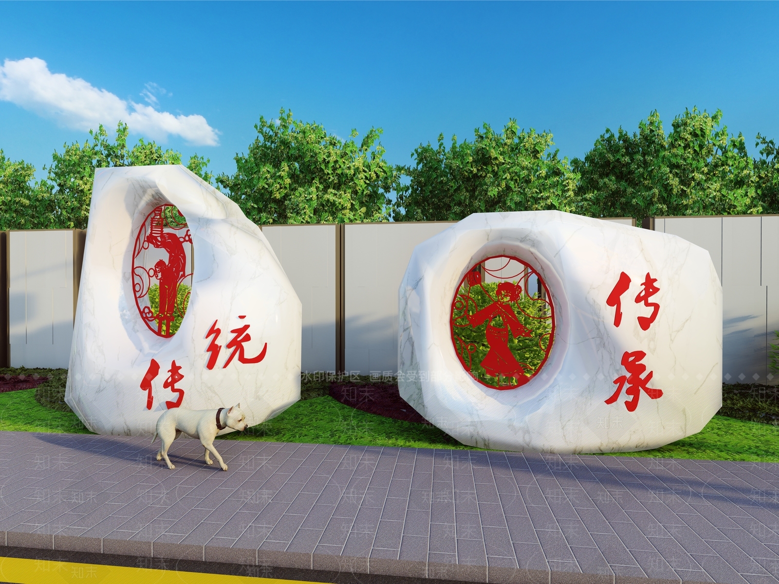 中式景石SU模型下载【ID:1161766177】