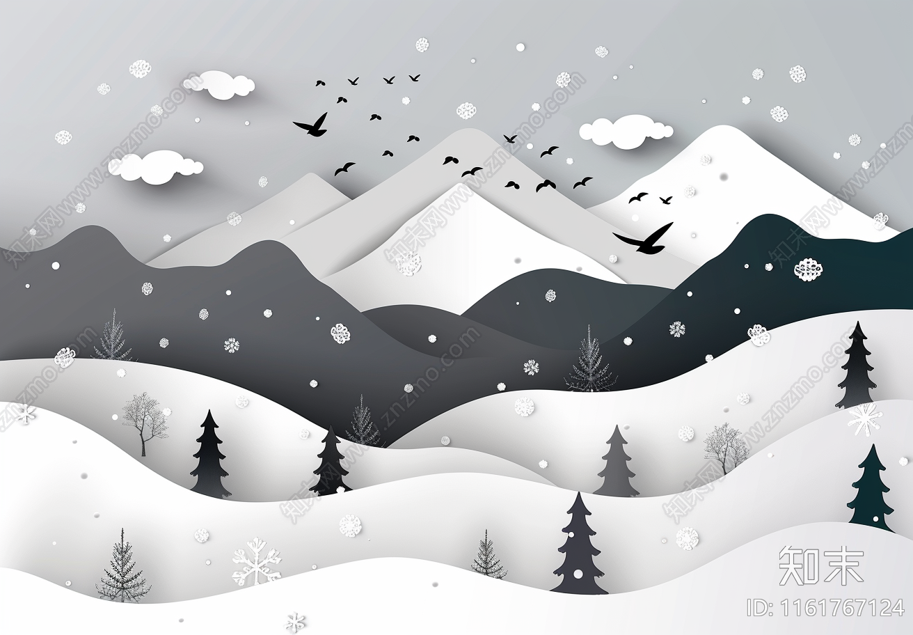 儿童房风景图案壁纸贴图下载【ID:1161767124】