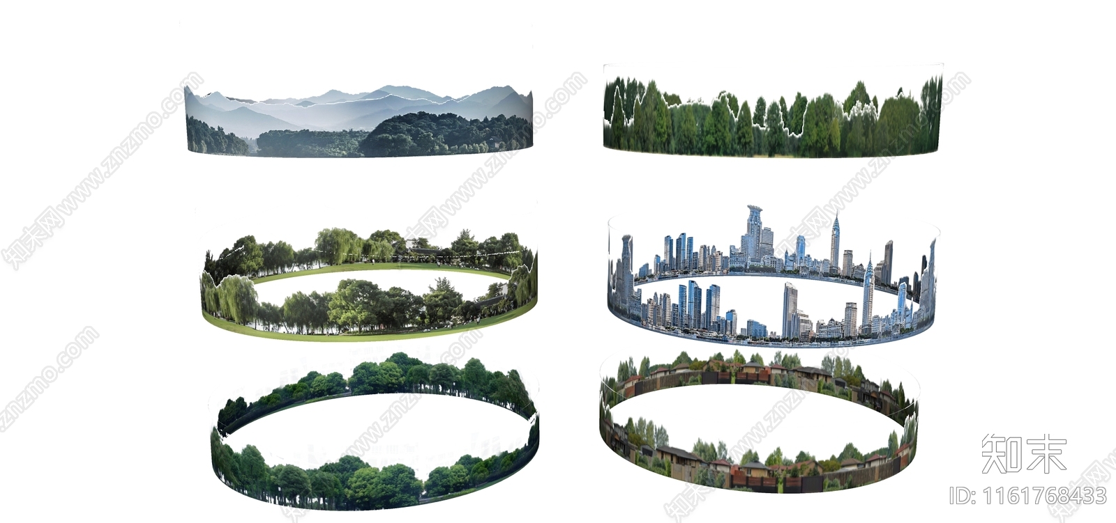 2D现代植物背景SU模型下载【ID:1161768433】