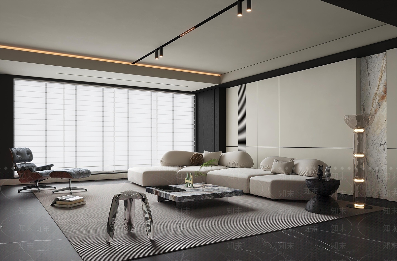 云选之家现代极简客厅3D模型下载【ID:1161768572】