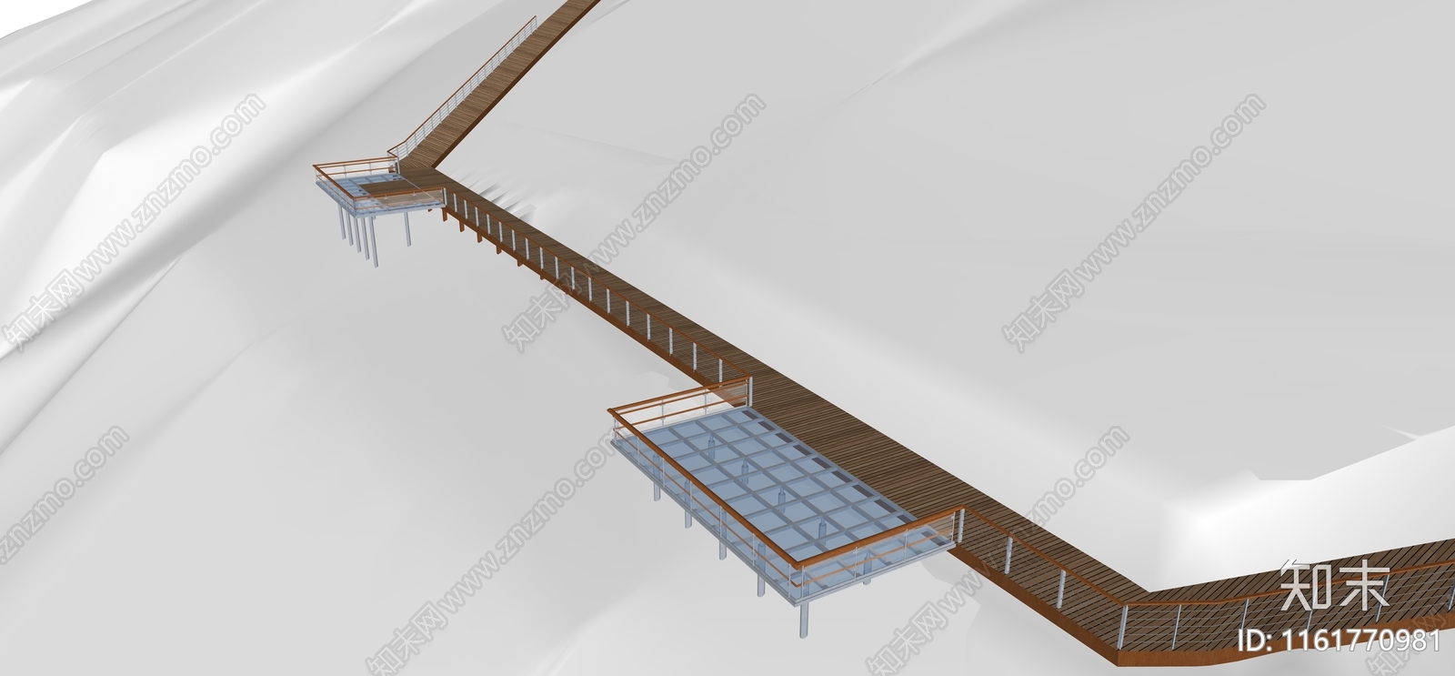 现代玻璃观景平台SU模型下载【ID:1161770981】