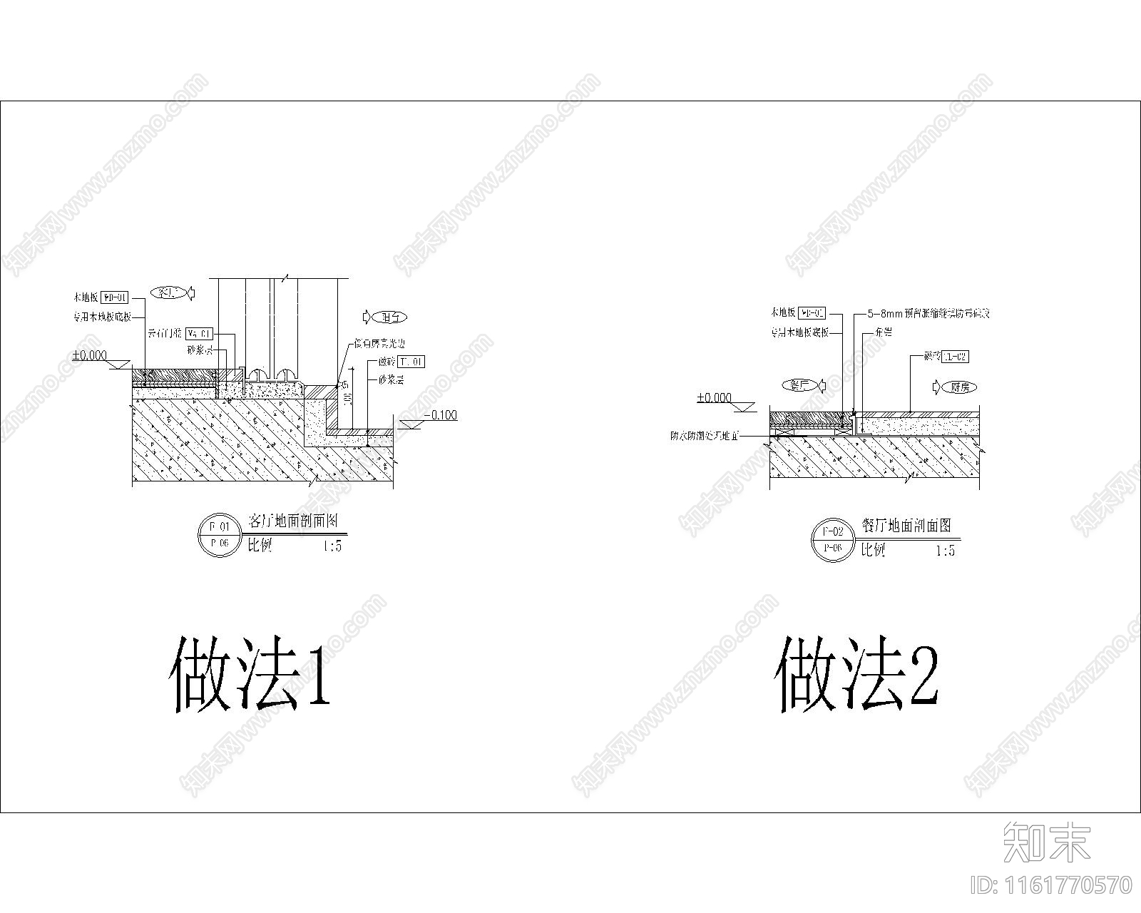 580套多种材料拼接及各种门类节点木地砖地面天花大样图玻璃推拉门施工图下载【ID:1161770570】