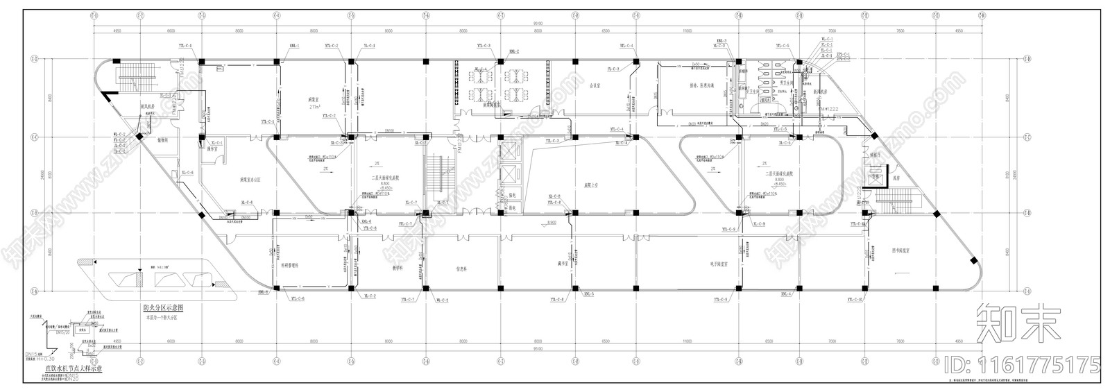 医院行政楼给排水图cad施工图下载【ID:1161775175】