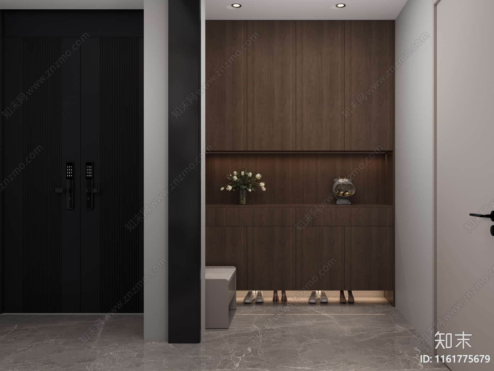 现代鞋柜3D模型下载【ID:1161775679】