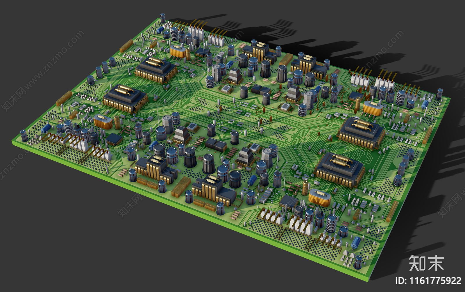 现代科技感电路板SU模型下载【ID:1161775922】