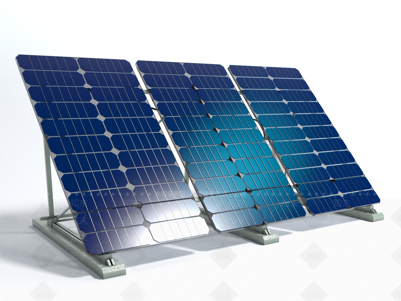 现代太阳能充电板3D模型下载【ID:1161777035】