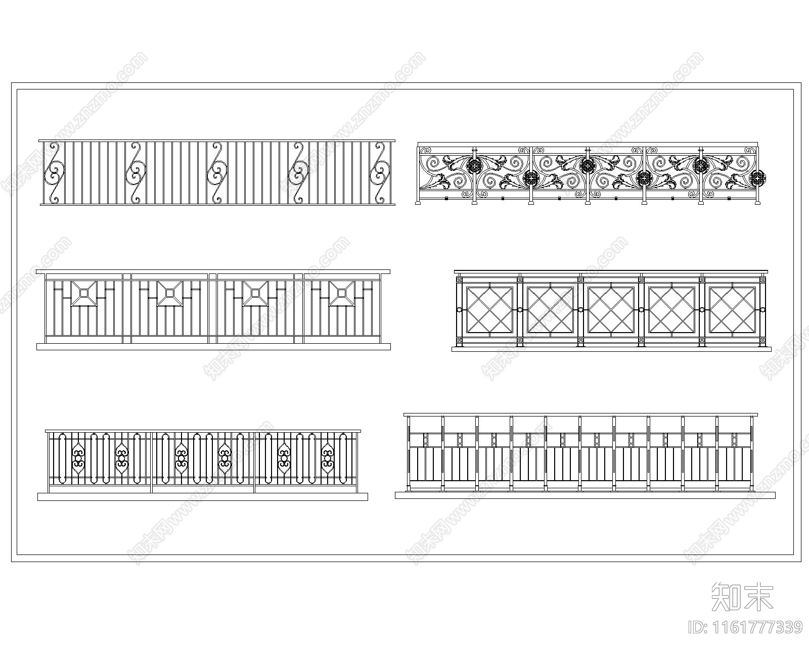 现代铁艺栏杆围栏金属栅栏防护栏景观防护栏扶手围挡图库施工图下载【ID:1161777339】