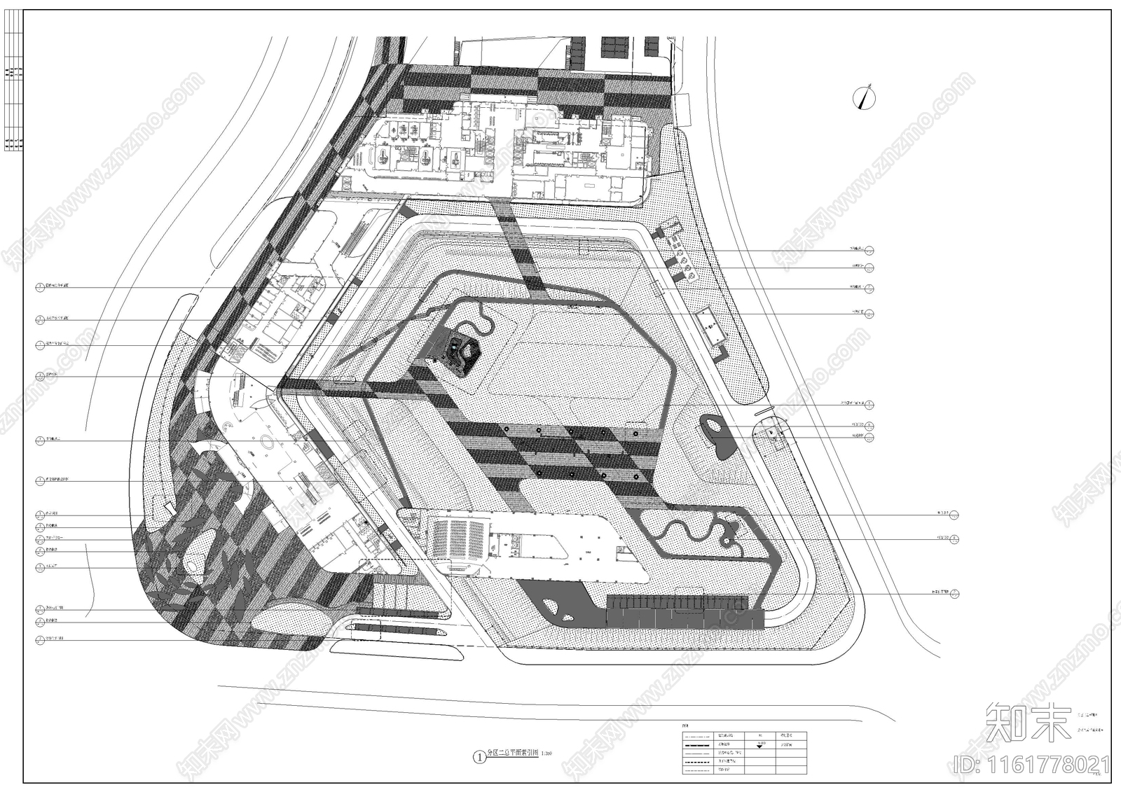 医院室外景观cad施工图下载【ID:1161778021】