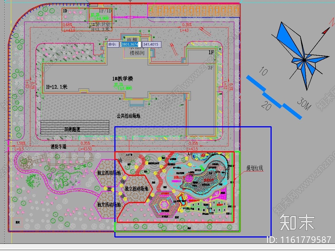 现代幼儿园景观绿化cad施工图下载【ID:1161779587】