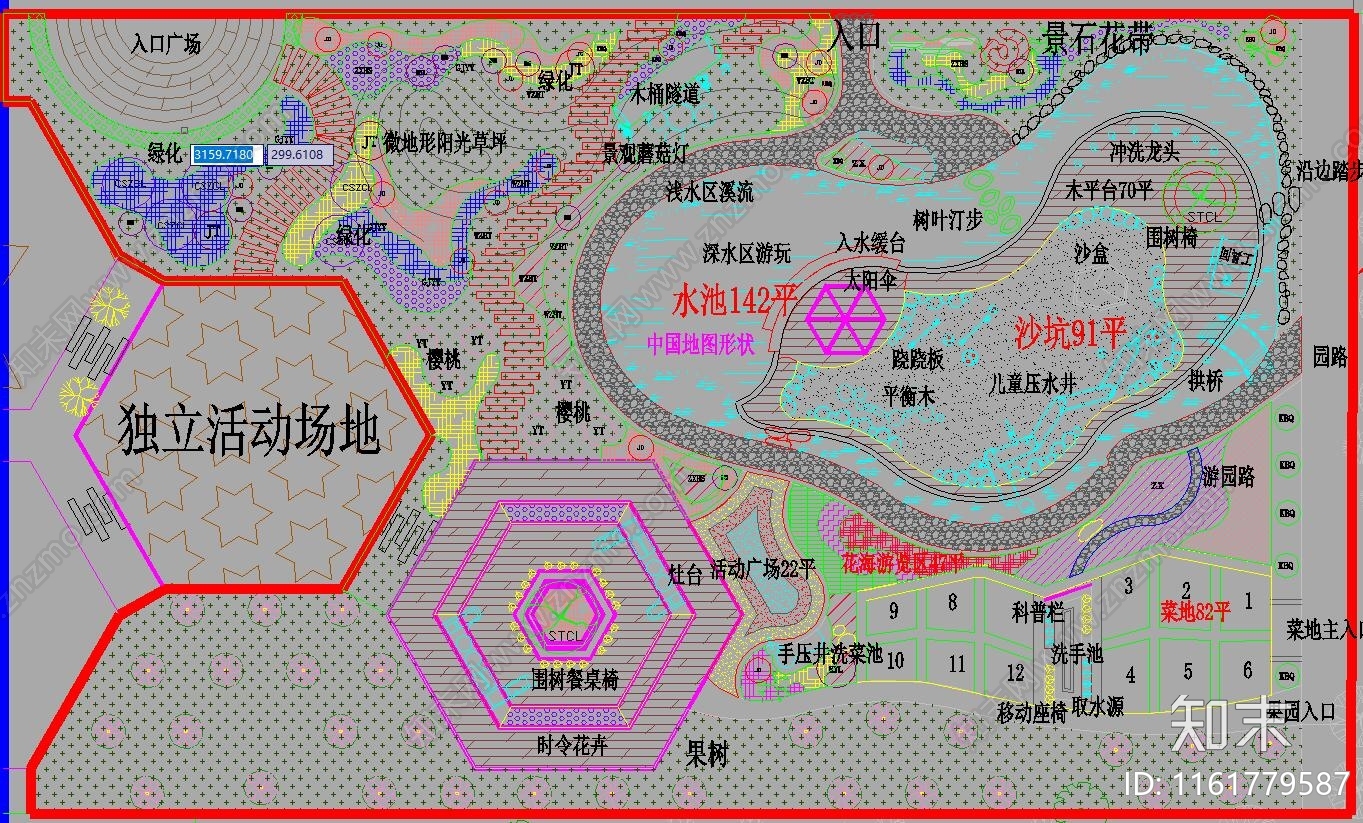 现代幼儿园景观绿化cad施工图下载【ID:1161779587】