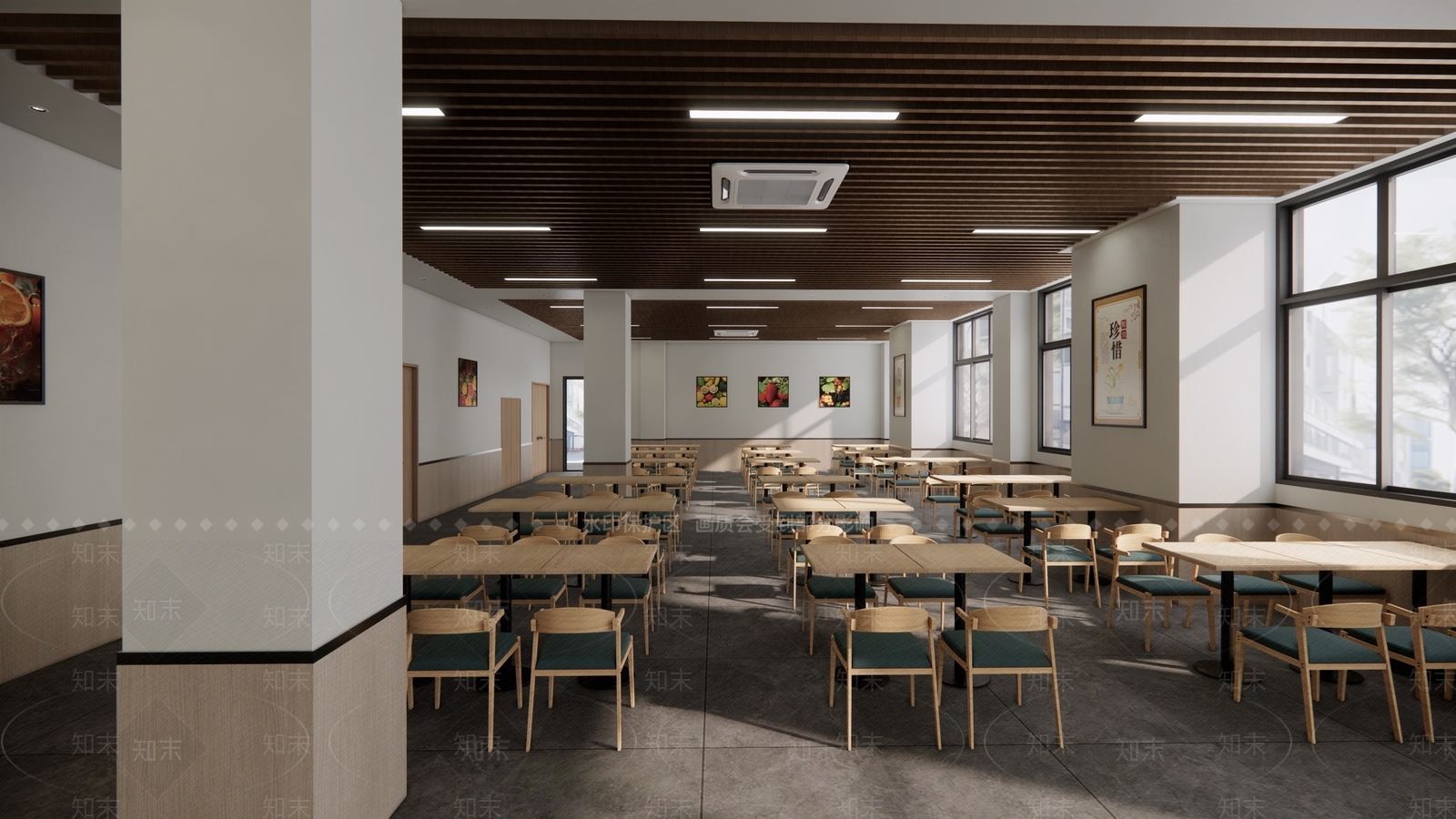 现代员工食堂SU模型下载【ID:1161962578】