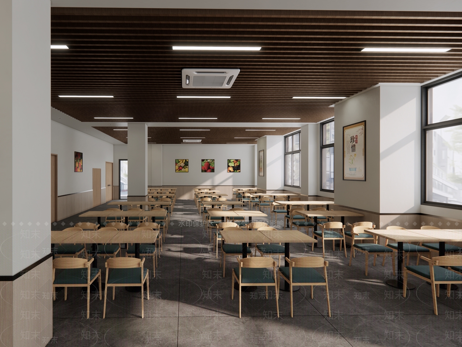 现代员工食堂SU模型下载【ID:1161962578】