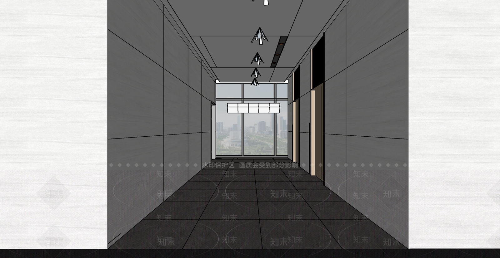 现代电梯厅SU模型下载【ID:1161784571】