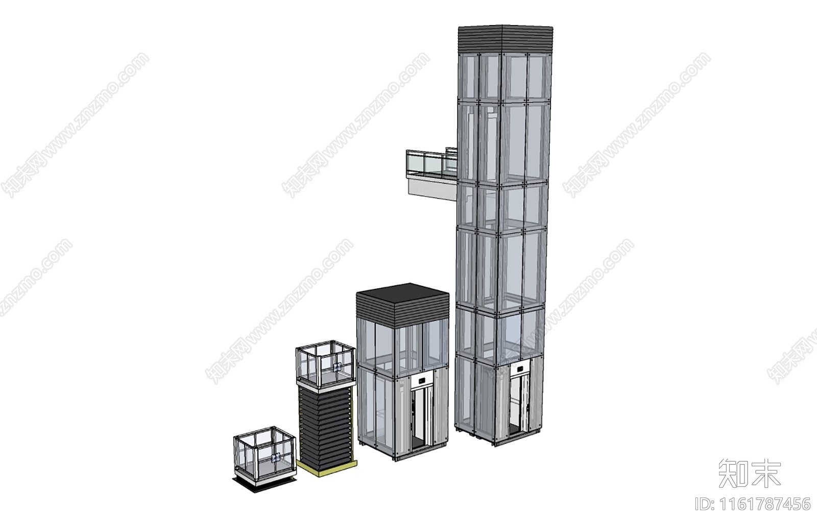 现代电梯SU模型下载【ID:1161787456】