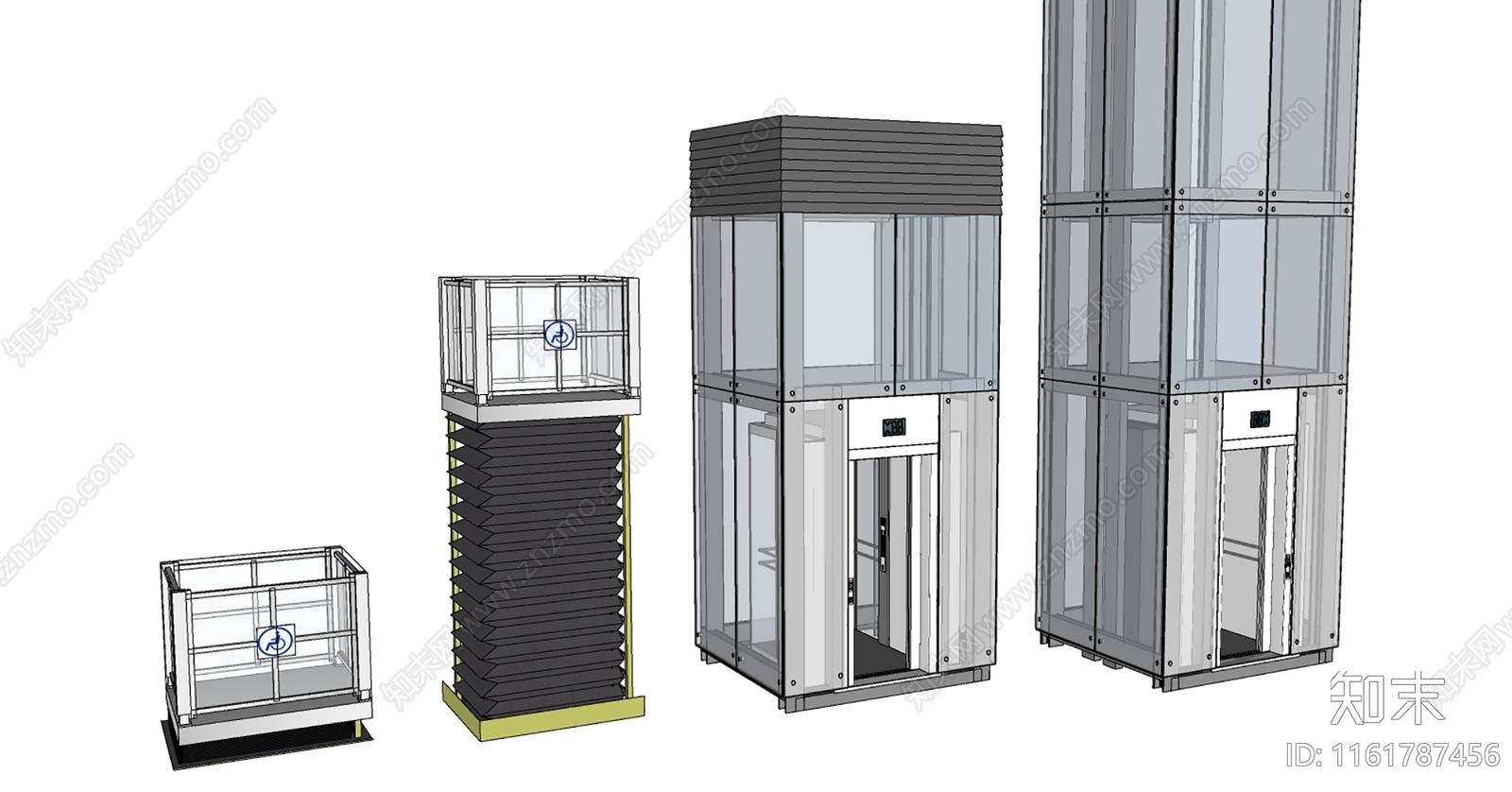 现代电梯SU模型下载【ID:1161787456】